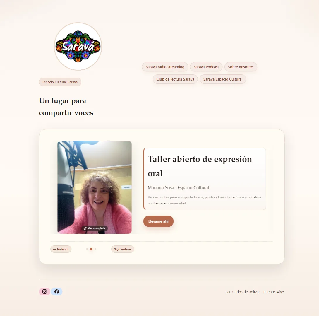 Saravá Radio Streaming mockup